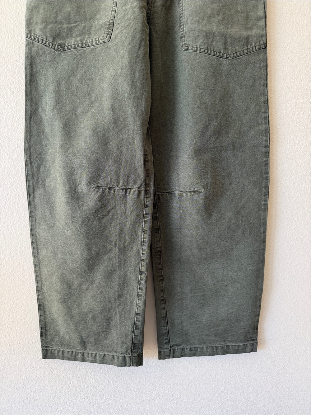 Lucky Brand Barrel Leg Balloon Olive Green Pants - Picture 4 of 8